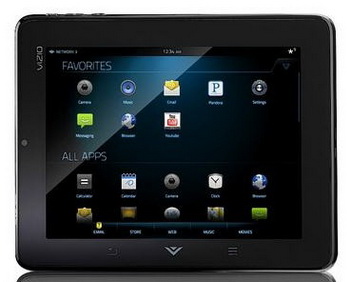 vizio via tablet